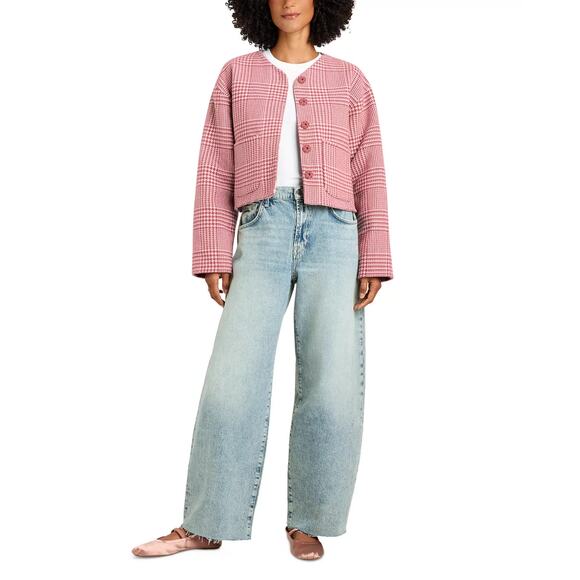 Splendid Women's Tiffany Plaid Jacket Poppy Glen Check Size Xs 0039 - Picture 1 of 5